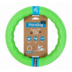 Throw And Fetch Toys: PitchDog Ring 30 Standard GREEN