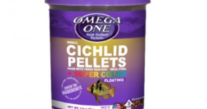 Omega Cichlid Pellets Small 99gm ^Floating