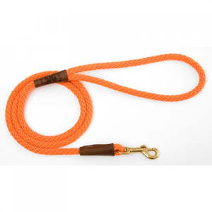 Canine: Mendota Snap Lead - Orange - Solid Brass