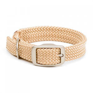Mendota Double-Braid Collar - Sand with Brushed Nickel Hardware