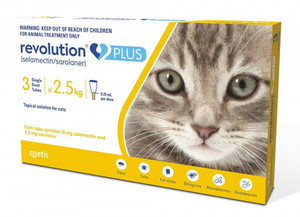 Products: Revolution Plus 1.25-2.5kg 3 pack Jen's Pet Supplies