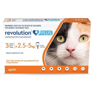 Revolution Plus 2.5-5kg 3 pack Jen's Pet Supplies