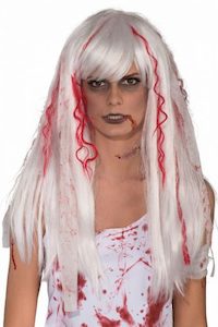 Wig Blood Streaks and Splatters