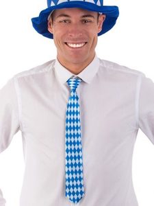 Oktoberfest Tie Blue and White