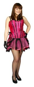 Burlesque Black and Pink Stripe Set
