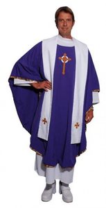 Cardinal Purple and White Robes