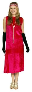 20s Pink Velvet Flapper