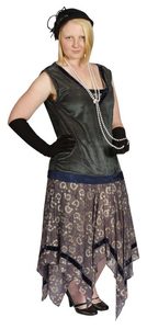 20s Grey Blue Flapper