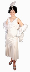 Products: 20s Cream Long Fringe Dress