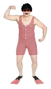 20s Bathers Red White Stripe