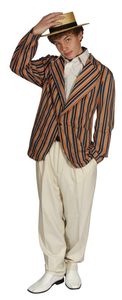 20s Jacket Orange Blue White Stripe
