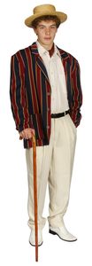 20s Jacket Navy Burgundy Stripe