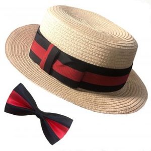 Products: Boater Hat and Bow Tie Set