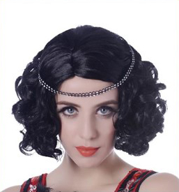Wig Black Flapper