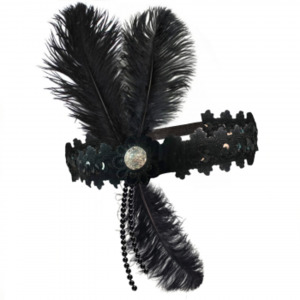 Headpiece Flapper Noir