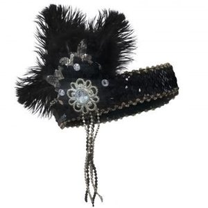 Products: Headpiece Flapper Black Silver