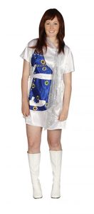 Abba Cat Blue Minidress Deluxe