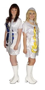 Abba Girl Cats Blue and Yellow Deluxe