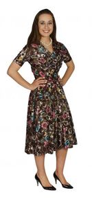 Products: 40s Brown Floral Day Dress