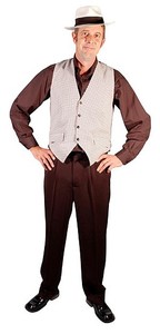 50s Guy B&W Check Waistcoat