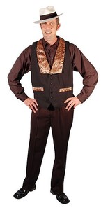 50s Guy Leopard Print Waistcoat