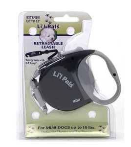 Products: Li'l Pals Retractable Lead Black - Petworkz