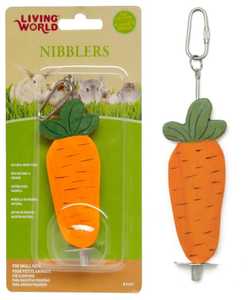 Living World Nibblers Carrot on Stick Wood Chew - Petworkz