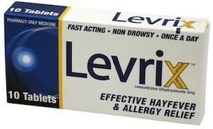 Levrix: Levrix Antihistamine 5mg 10 Tablets