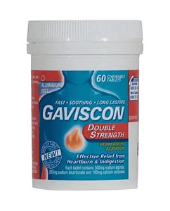 BePure: Gaviscon Double Strength Peppermint 60 Chewable Tablets