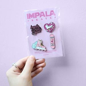 Accessories: Impala skate enamel pin pack