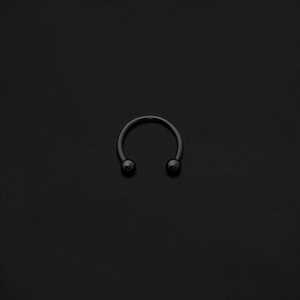 ASTM F136 Implant Grade Titanium Black Circular Barbell Horseshoe