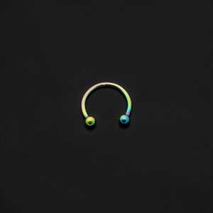 ASTM F136 Implant Grade Titanium Rainbow Circular Barbell Horseshoe