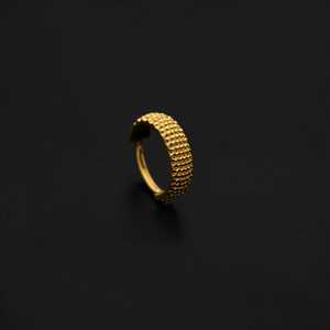 ASTM F136 Implant Grade Titanium Gold Dimpled Hinged Ring Clicker