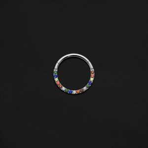 ASTM F136 Implant Grade Titanium Paved RB Hinged Ring Clicker