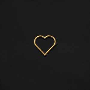 ASTM F136 Implant Grade Titanium Gold Heart Hinged Ring Clicker