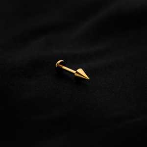 Labret Studs: ASTM F136 Implant Grade Titanium Gold Spike Labret Stud