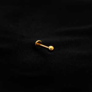 ASTM F136 Implant Grade Titanium Gold Labret Stud