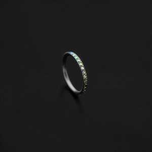 ASTM F136 Implant Grade Titanium Outward Paved AB Hinged Ring Clicker