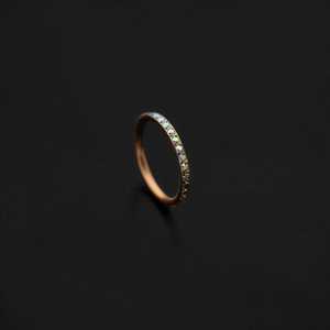 ASTM F136 Implant Grade Titanium Rose Gold Outward Paved AB Hinged Ring Clicker