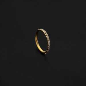 ASTM F136 Implant Grade Titanium Gold Outward Paved CZ Hinged Ring Clicker