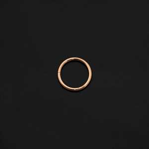 ASTM F136 Implant Grade Titanium 16 Gauge Rose Gold Hinged Ring Clicker