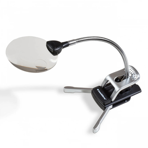 Products: Leuchtturm Table clamp magnifier Flex 2.5x magnification – Philatelic Distributors Limited