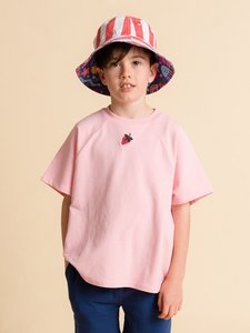 Tops: Raglan Boxy Tee - Pink