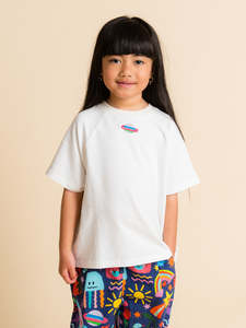 Raglan Boxy Tee - White