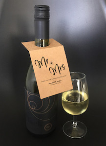 Mr & Mrs Wine Tag Phoenix GreetingCard