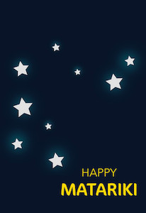 Products: Matariki Stars Phoenix GreetingCard