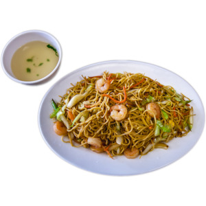 Noodle Salads: S16. Shrimp Stir Fry Noodles (Choice of rice noodle or egg noodle)