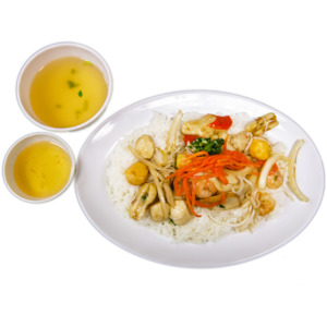 Rice Dishes: R19. Stir Fry Seafood on Rice