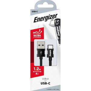 Phone Accessories: Energizer Type-C Cable Black 1.2 Mtr
