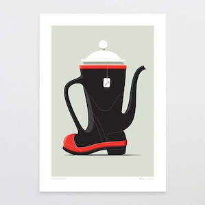 Clearance: Gumboot Tea - A3/Unframed